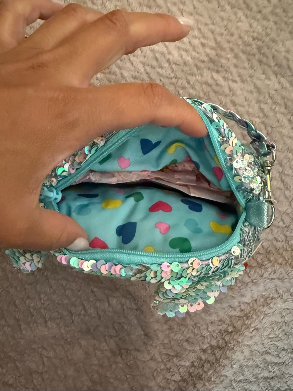 Ty Sequin Cat Crossbody Bag in Iridescent/Pink NWT 🌸✨ - Picture 6 of 6